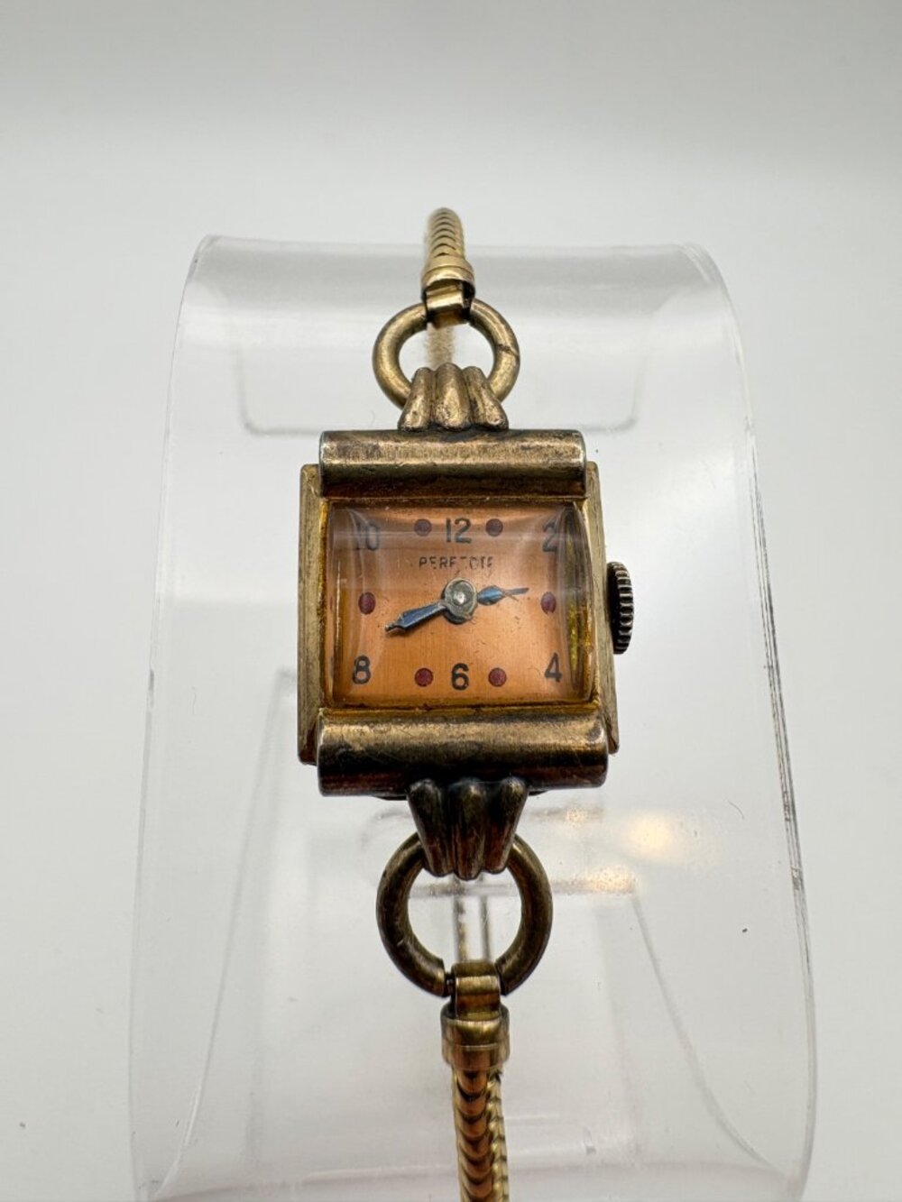 Vintage Perfecta Art Deco Ladies Watch Forstner 1/20 12K Gold Filled Snake Band
